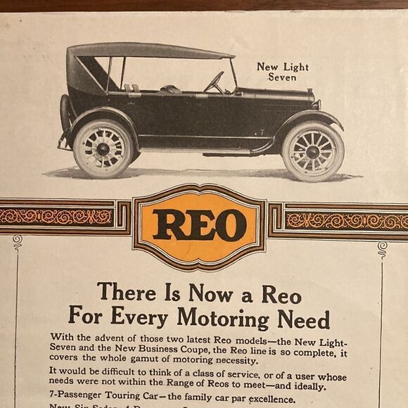 1922 REO Motor Car Advertisement - Picture 2 of 6
